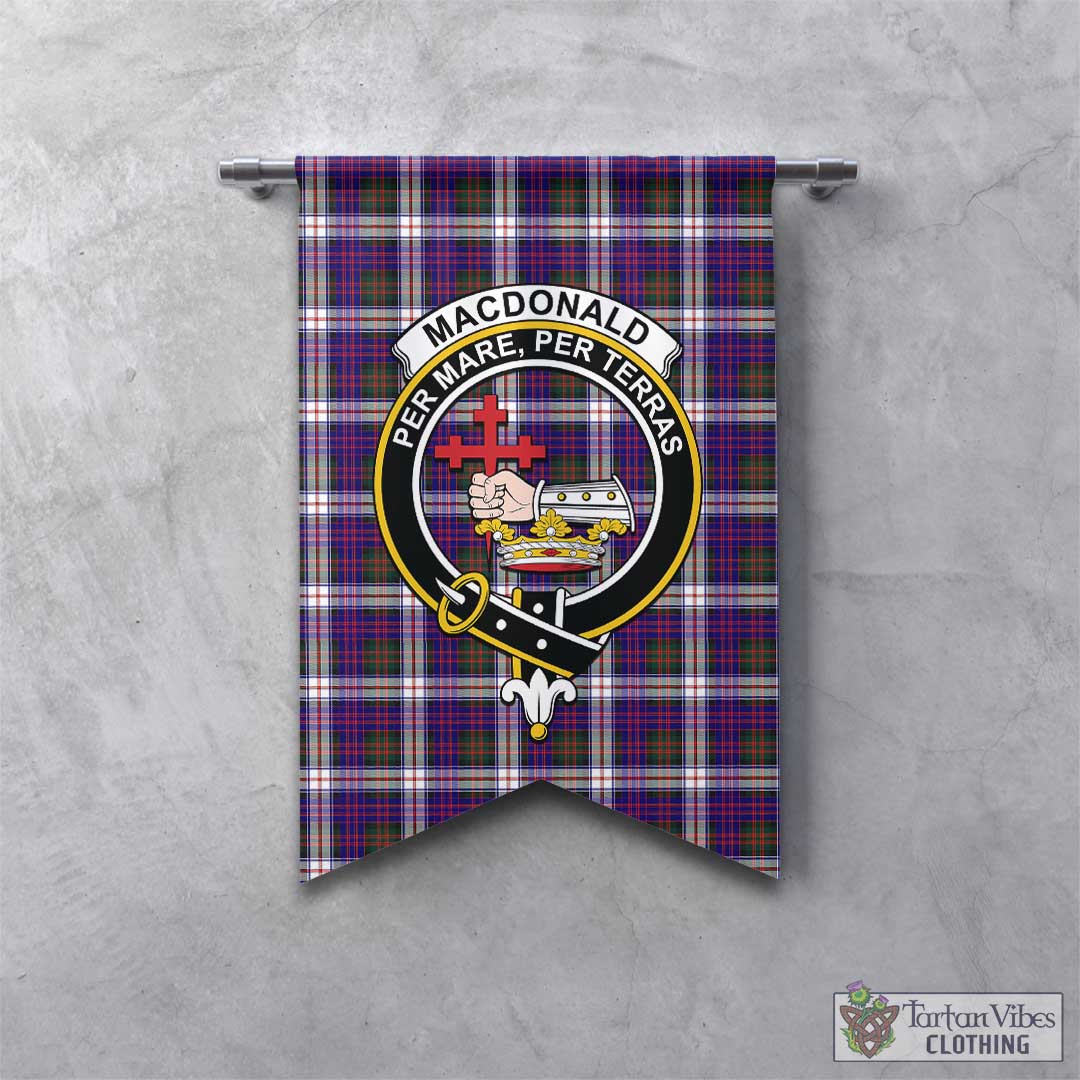 Tartan Vibes Clothing MacDonald Dress Modern Tartan Gonfalon, Tartan Banner with Family Crest