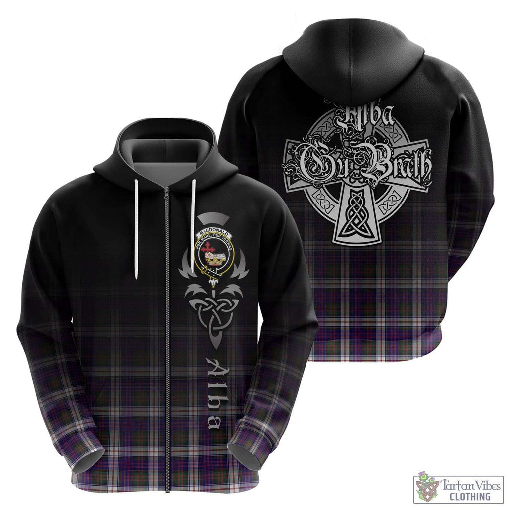 Tartan Vibes Clothing MacDonald Dress Modern Tartan Hoodie Featuring Alba Gu Brath Family Crest Celtic Inspired