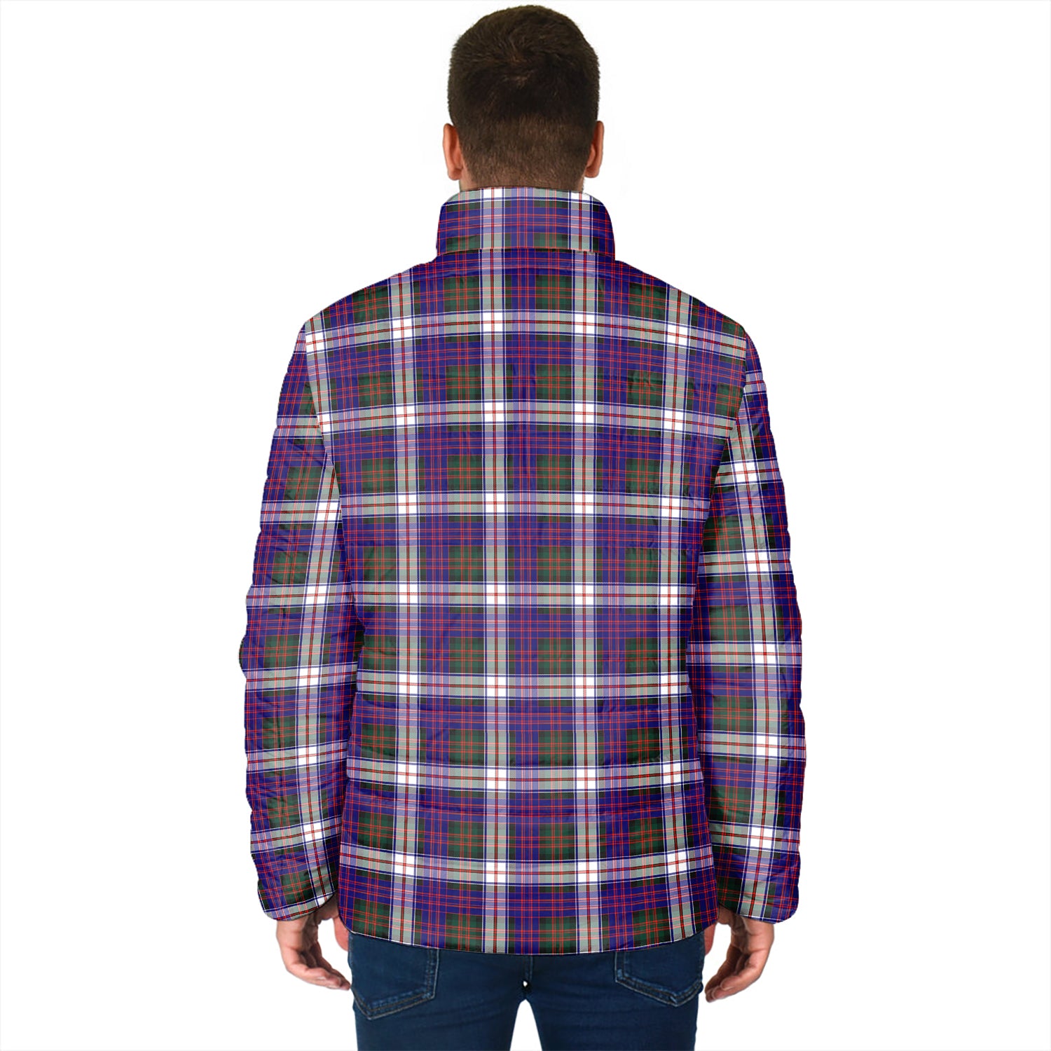 MacDonald Dress Modern Tartan Padded Jacket with Family Crest - Tartan Vibes Clothing