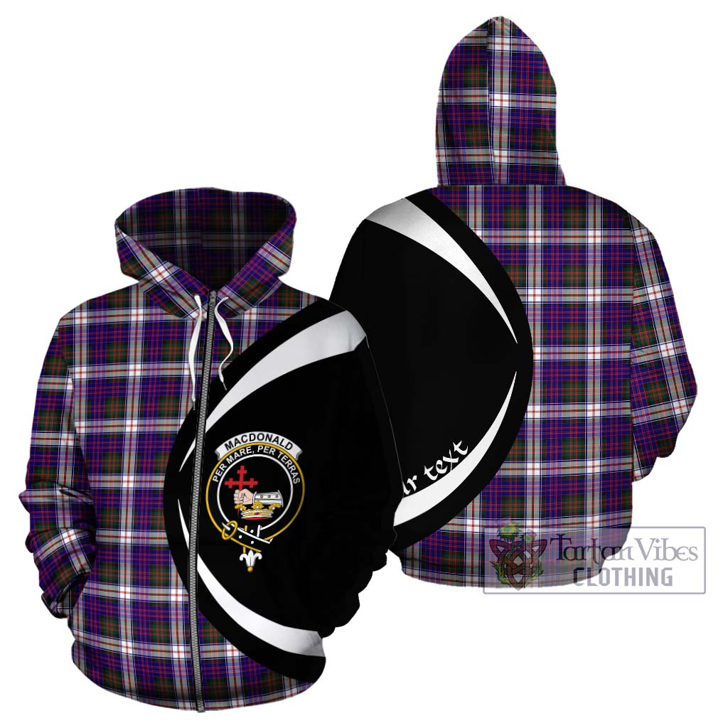 Tartan Vibes Clothing MacDonald Dress Modern Tartan Hoodie with Family Crest Circle Style