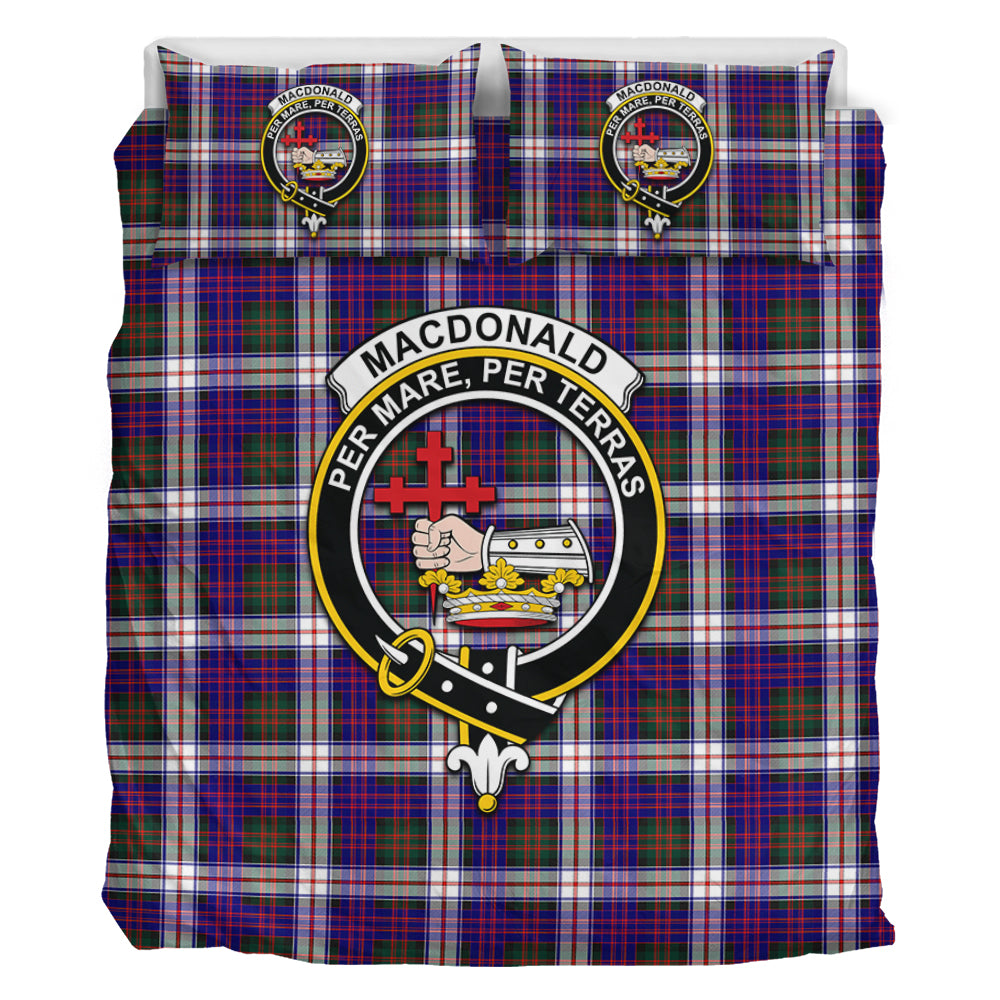 MacDonald Dress Modern Tartan Bedding Set with Family Crest - Tartan Vibes Clothing