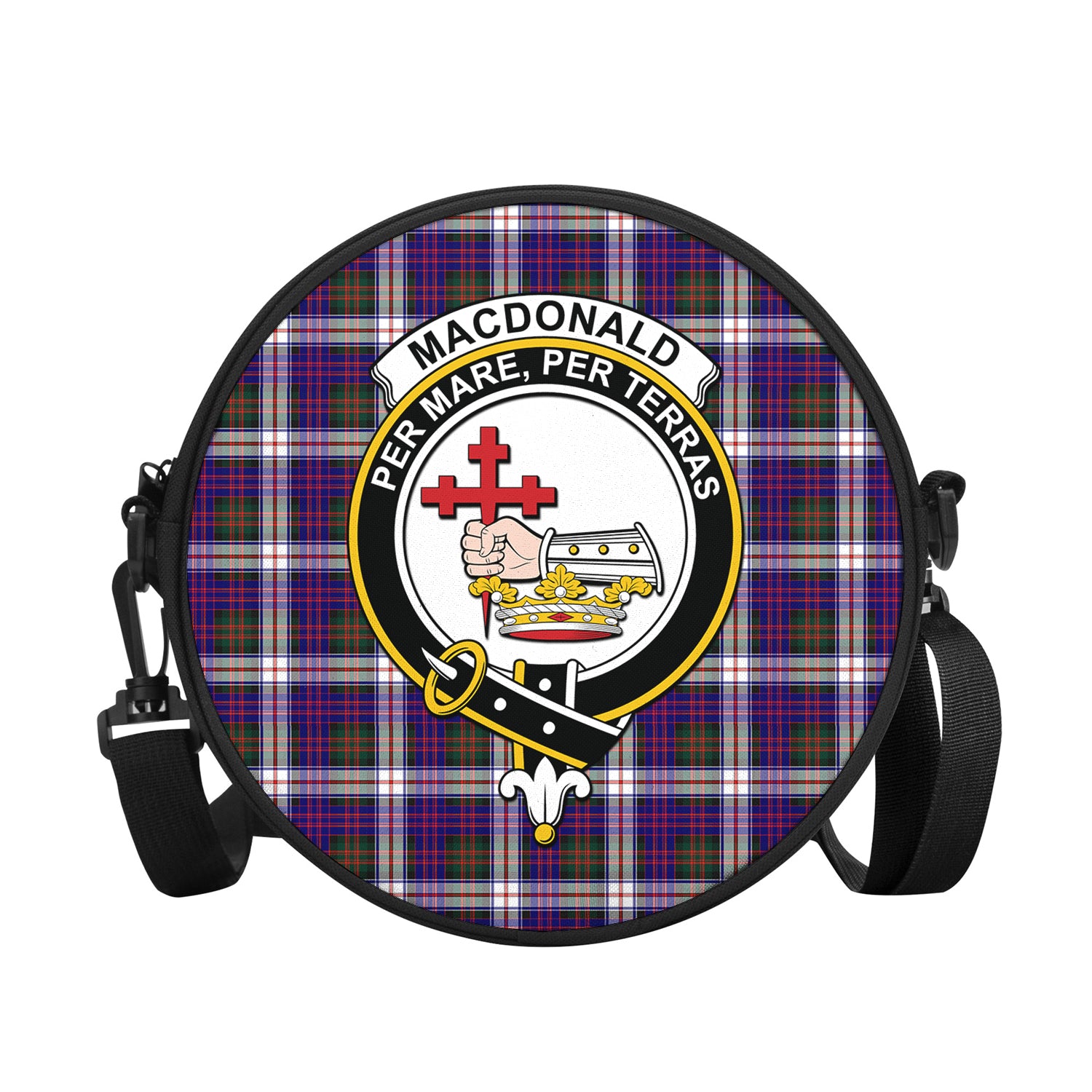 macdonald-dress-modern-tartan-round-satchel-bags-with-family-crest