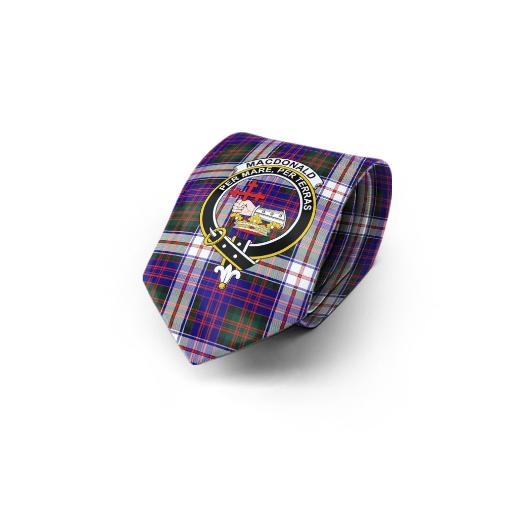 MacDonald Dress Modern Tartan Classic Necktie with Family Crest - Tartan Vibes Clothing