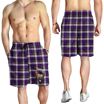 MacDonald Dress Modern Tartan Mens Shorts with Family Crest