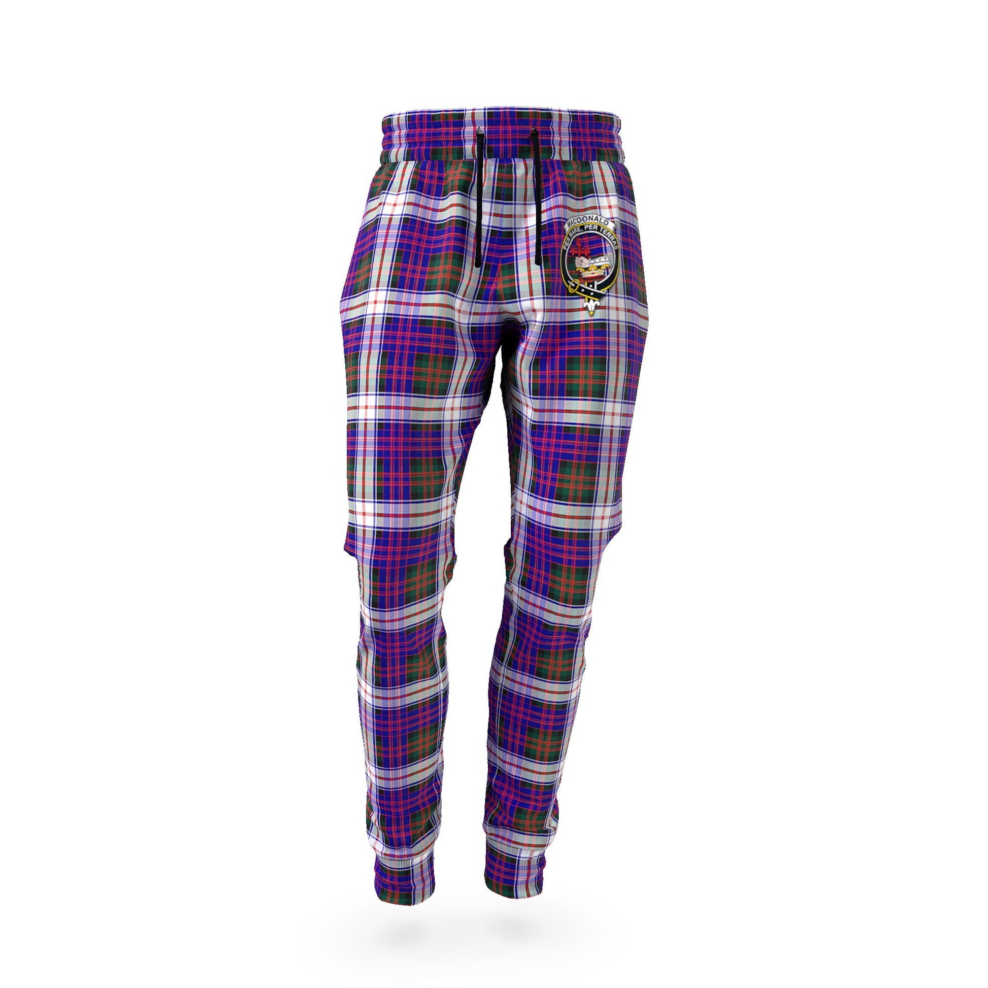 MacDonald Dress Modern Tartan Joggers Pants with Family Crest - Tartan Vibes Clothing