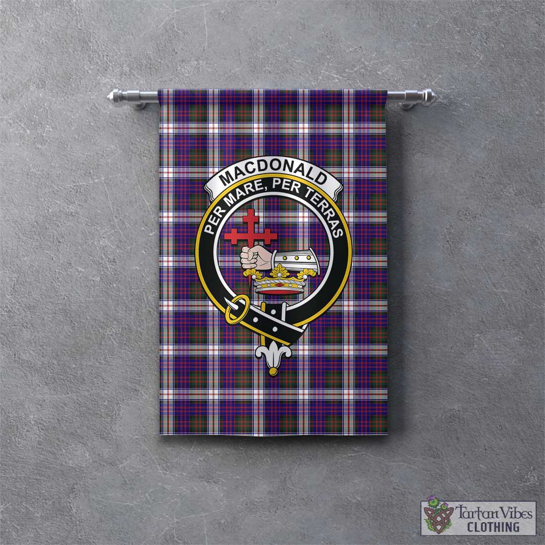 Tartan Vibes Clothing MacDonald Dress Modern Tartan Gonfalon, Tartan Banner with Family Crest