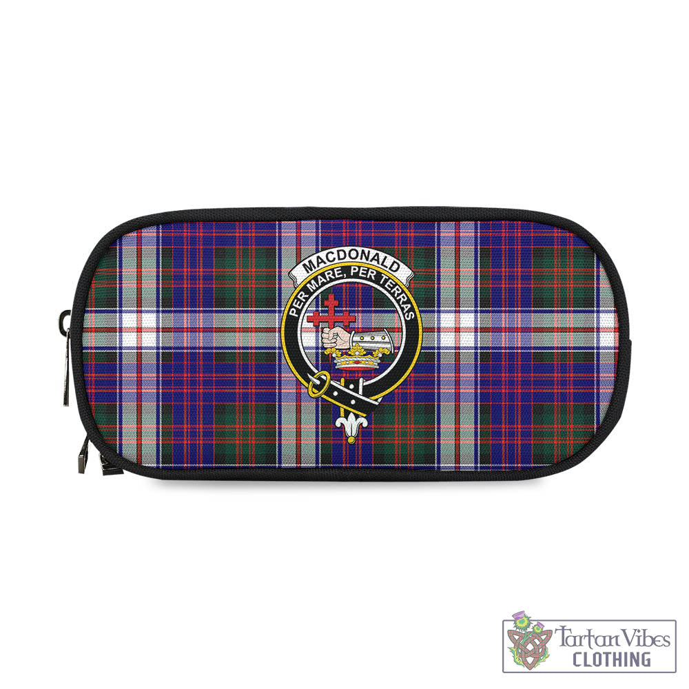 Tartan Vibes Clothing MacDonald Dress Modern Tartan Pen and Pencil Case with Family Crest