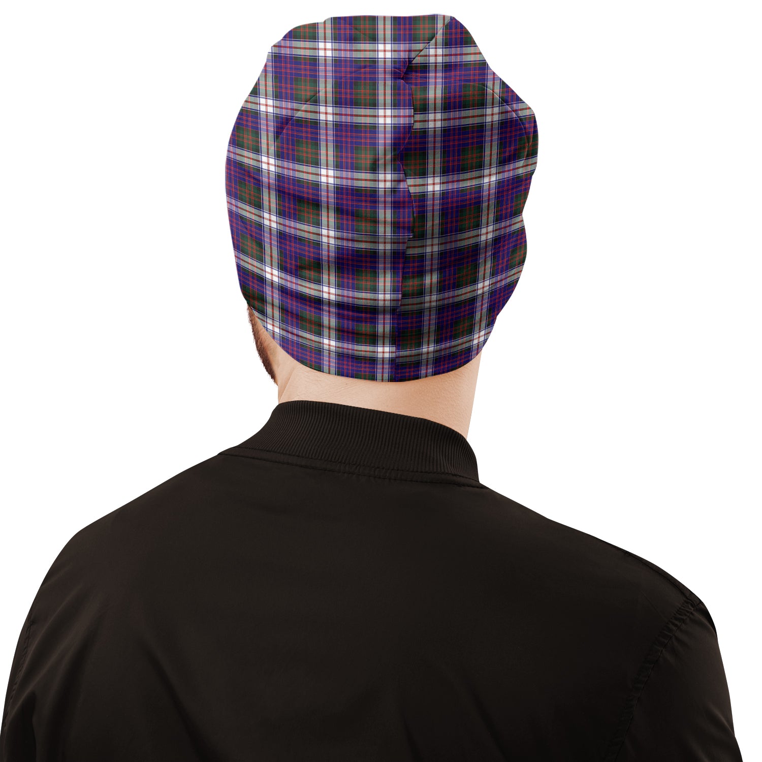 MacDonald Dress Modern Tartan Beanies Hat with Family Crest - Tartan Vibes Clothing