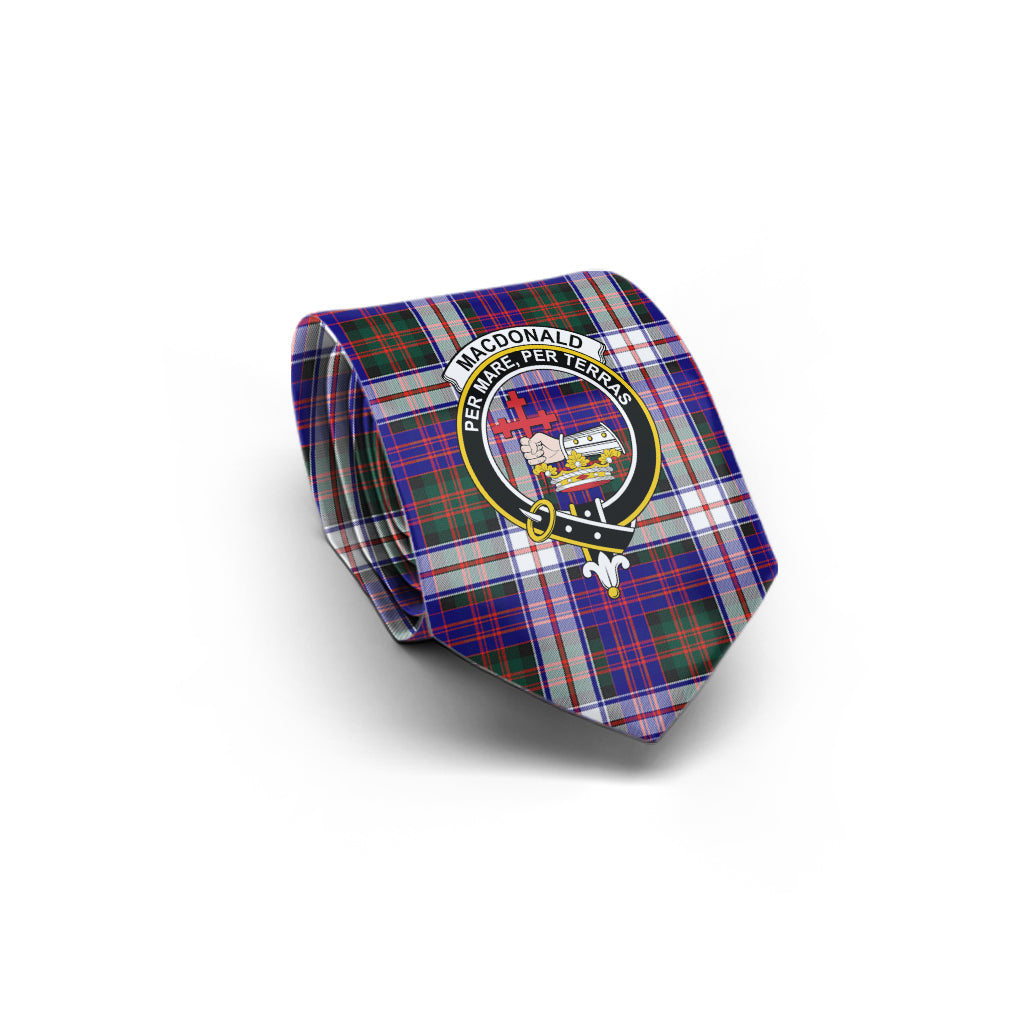 MacDonald Dress Modern Tartan Classic Necktie with Family Crest - Tartan Vibes Clothing