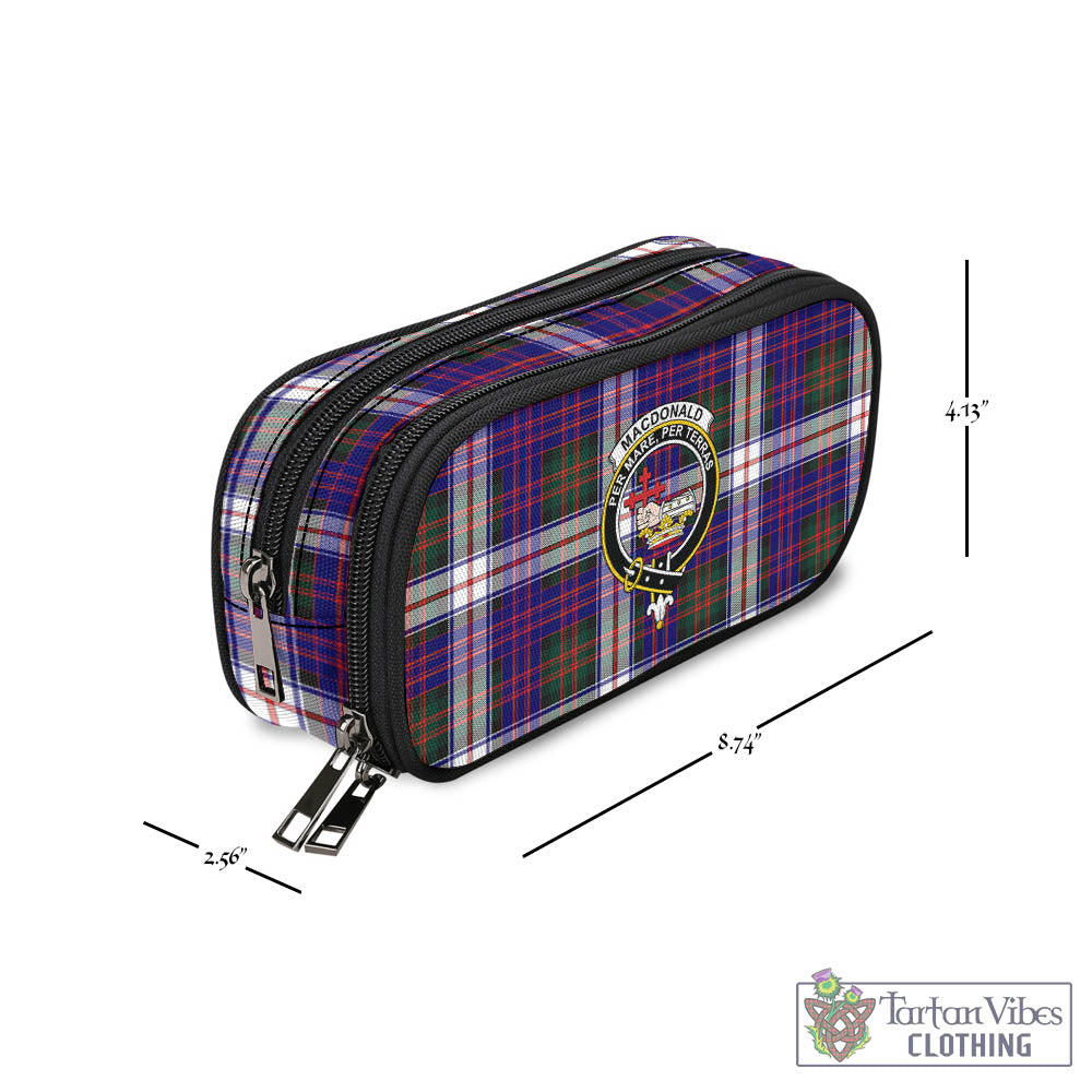 Tartan Vibes Clothing MacDonald Dress Modern Tartan Pen and Pencil Case with Family Crest