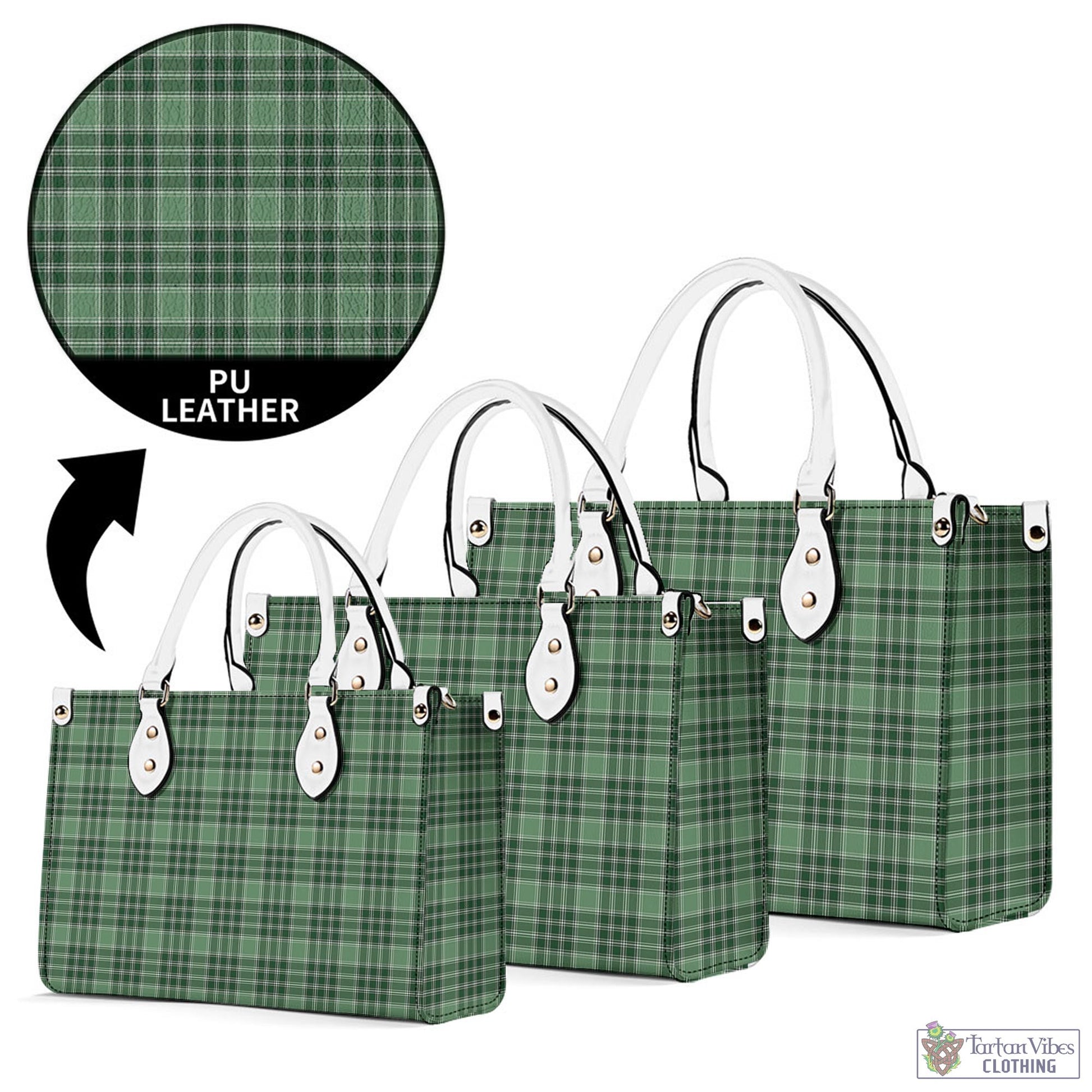 Tartan Vibes Clothing MacDonald Lord of the Isles Hunting Tartan Luxury Leather Handbags