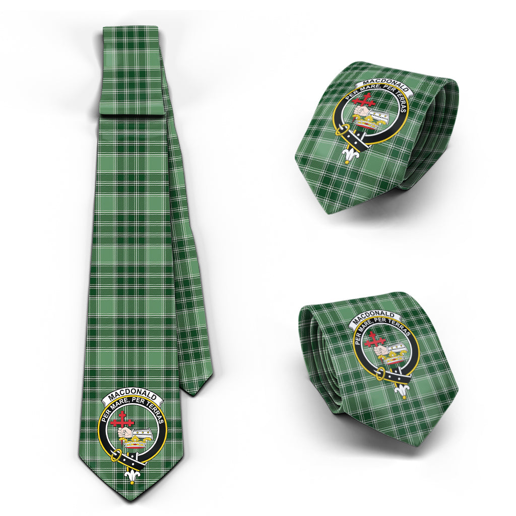 MacDonald Lord of the Isles Hunting Tartan Classic Necktie with Family Crest Necktie One Size - Tartan Vibes Clothing