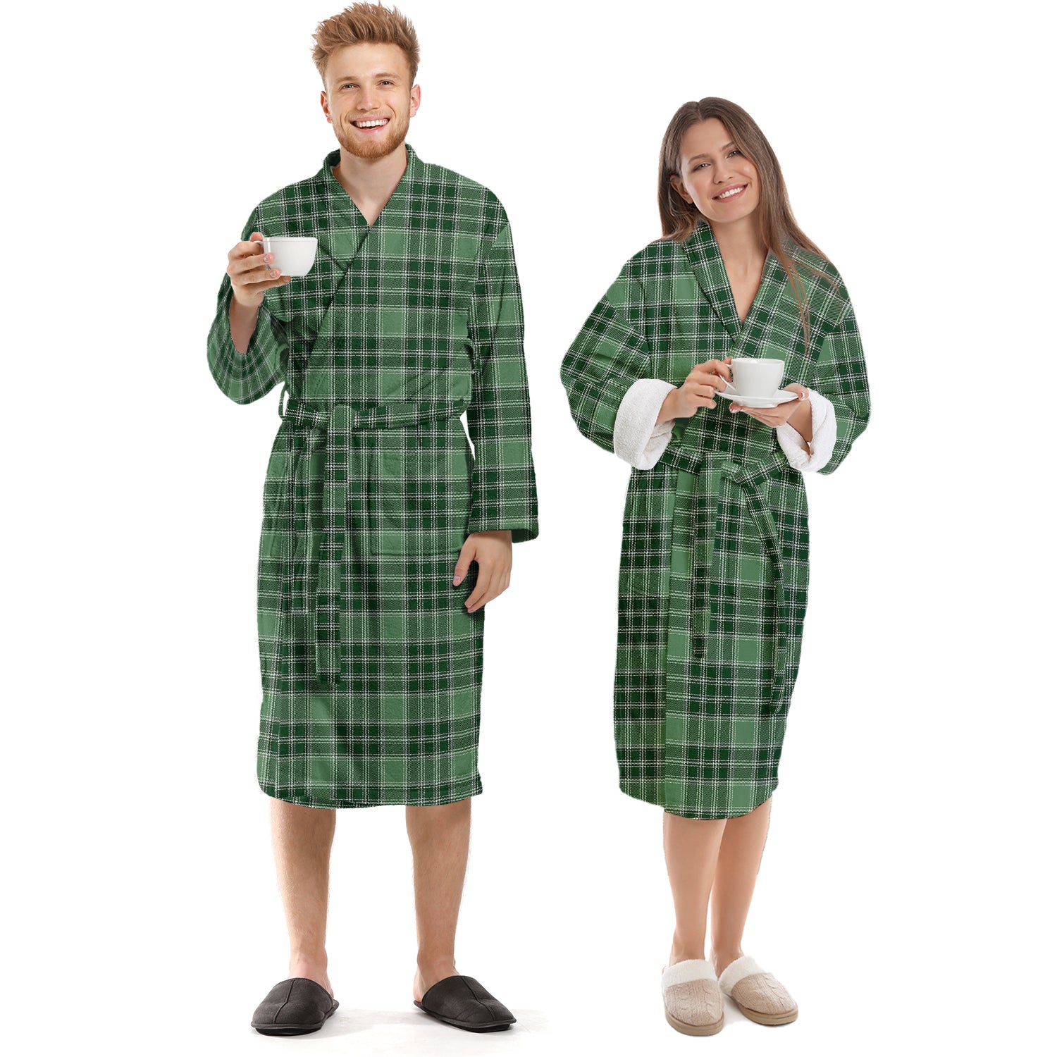 MacDonald Lord of the Isles Hunting Tartan Bathrobe Unisex S - Tartan Vibes Clothing