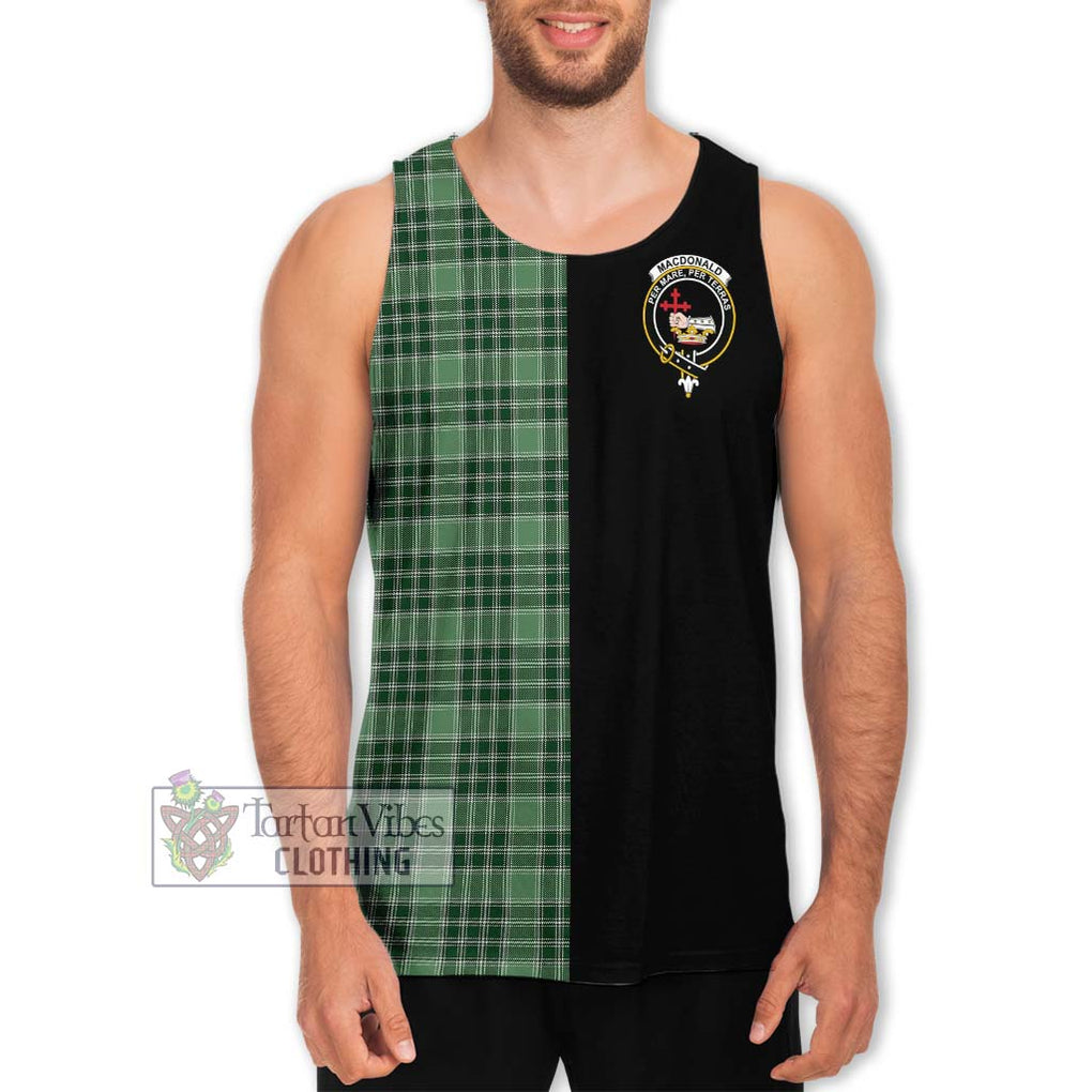 MacDonald Lord of the Isles Hunting Tartan Men's Tank Top with Family Crest and Half Of Me Style Men - Tartanvibesclothing Shop