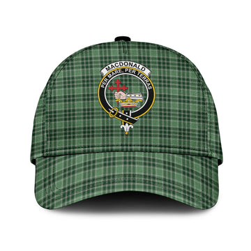 MacDonald Lord of the Isles Hunting Tartan Classic Cap with Family Crest