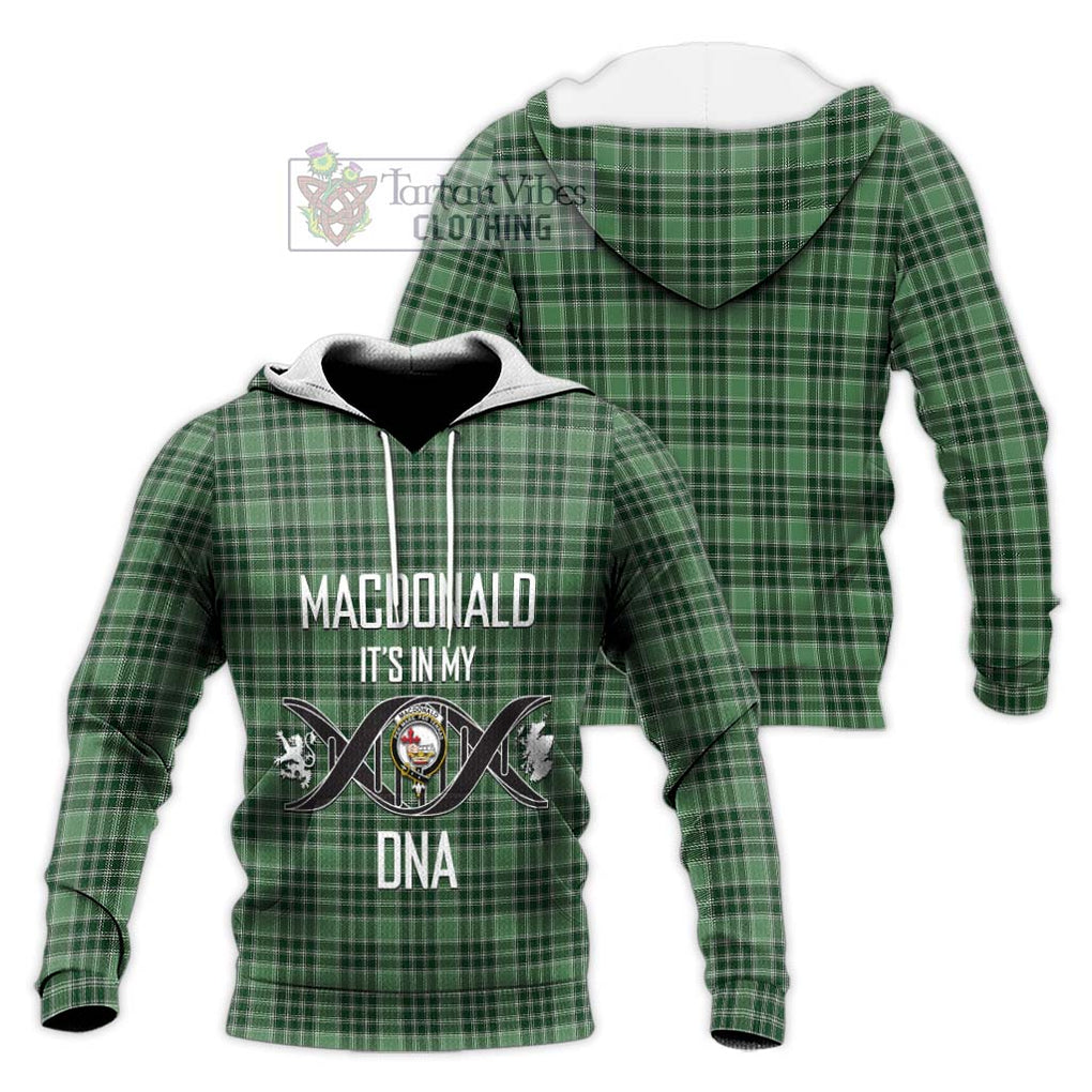 MacDonald Lord of the Isles Hunting Tartan Knitted Hoodie with Family Crest DNA In Me Style Unisex Knitted Pullover Hoodie - Tartanvibesclothing Shop