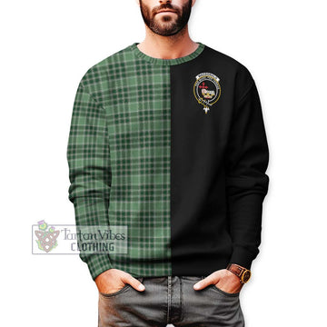 MacDonald Lord of the Isles Hunting Tartan Sweatshirt with Family Crest and Half Of Me Style