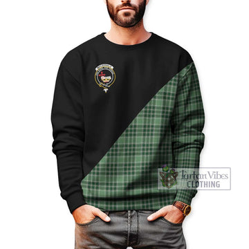 MacDonald Lord of the Isles Hunting Tartan Sweatshirt with Family Crest and Military Logo Style