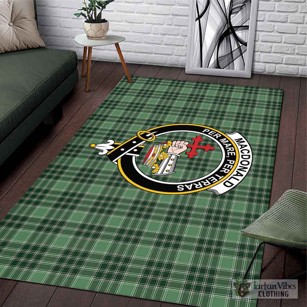 Tartan Vibes Clothing MacDonald Lord of the Isles Hunting Tartan Area Rug with Family Crest