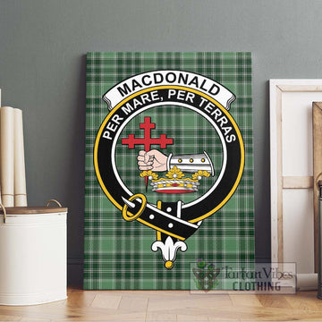 MacDonald Lord of the Isles Hunting Tartan Canvas Print Wall Art with Family Crest