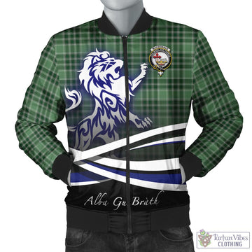 MacDonald Lord of the Isles Hunting Tartan Bomber Jacket with Alba Gu Brath Regal Lion Emblem