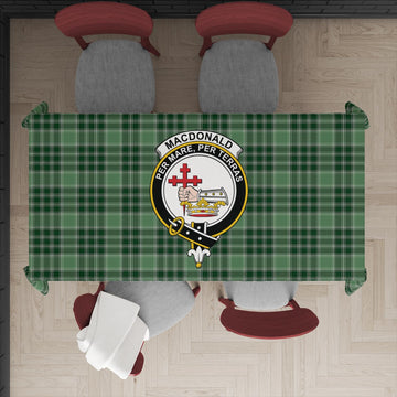 MacDonald Lord of the Isles Hunting Tartan Tablecloth with Family Crest