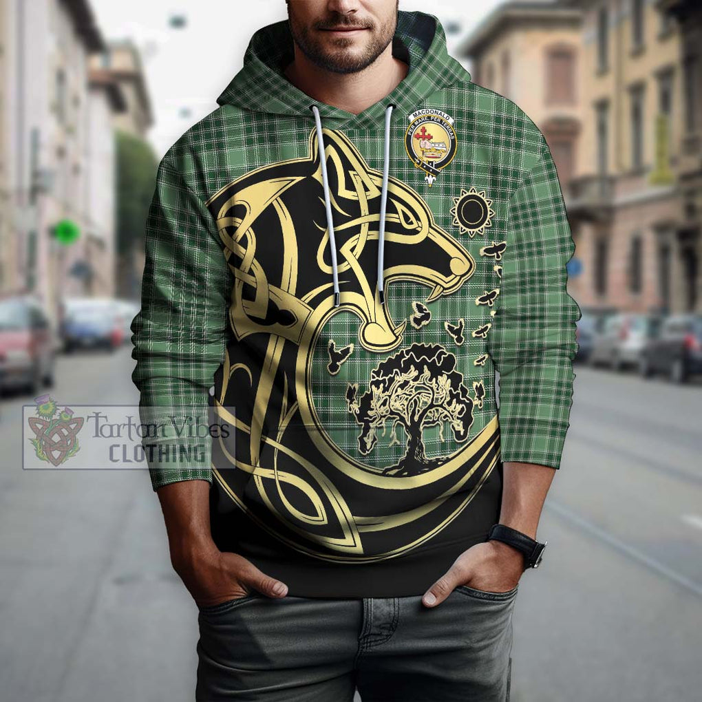 MacDonald Lord of the Isles Hunting Tartan Hoodie with Family Crest Celtic Wolf Style Zip Hoodie - Tartan Vibes Clothing