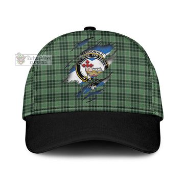 MacDonald Lord of the Isles Hunting Tartan Classic Cap with Family Crest In Me Style