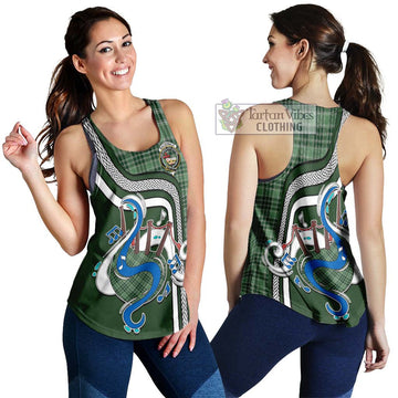 MacDonald Lord of the Isles Hunting Tartan Women's Racerback Tanks with Epic Bagpipe Style