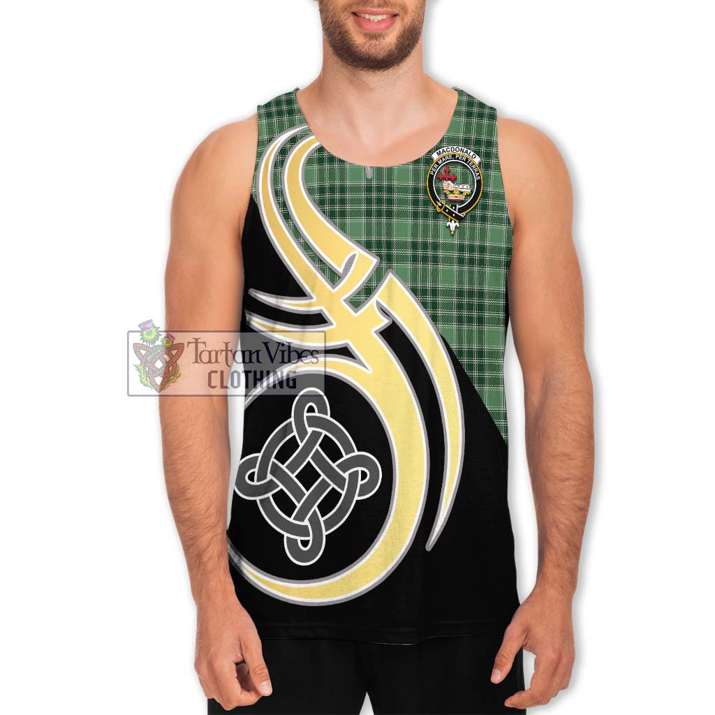 MacDonald Lord of the Isles Hunting Tartan Men's Tank Top with Family Crest and Celtic Symbol Style Men - Tartan Vibes Clothing