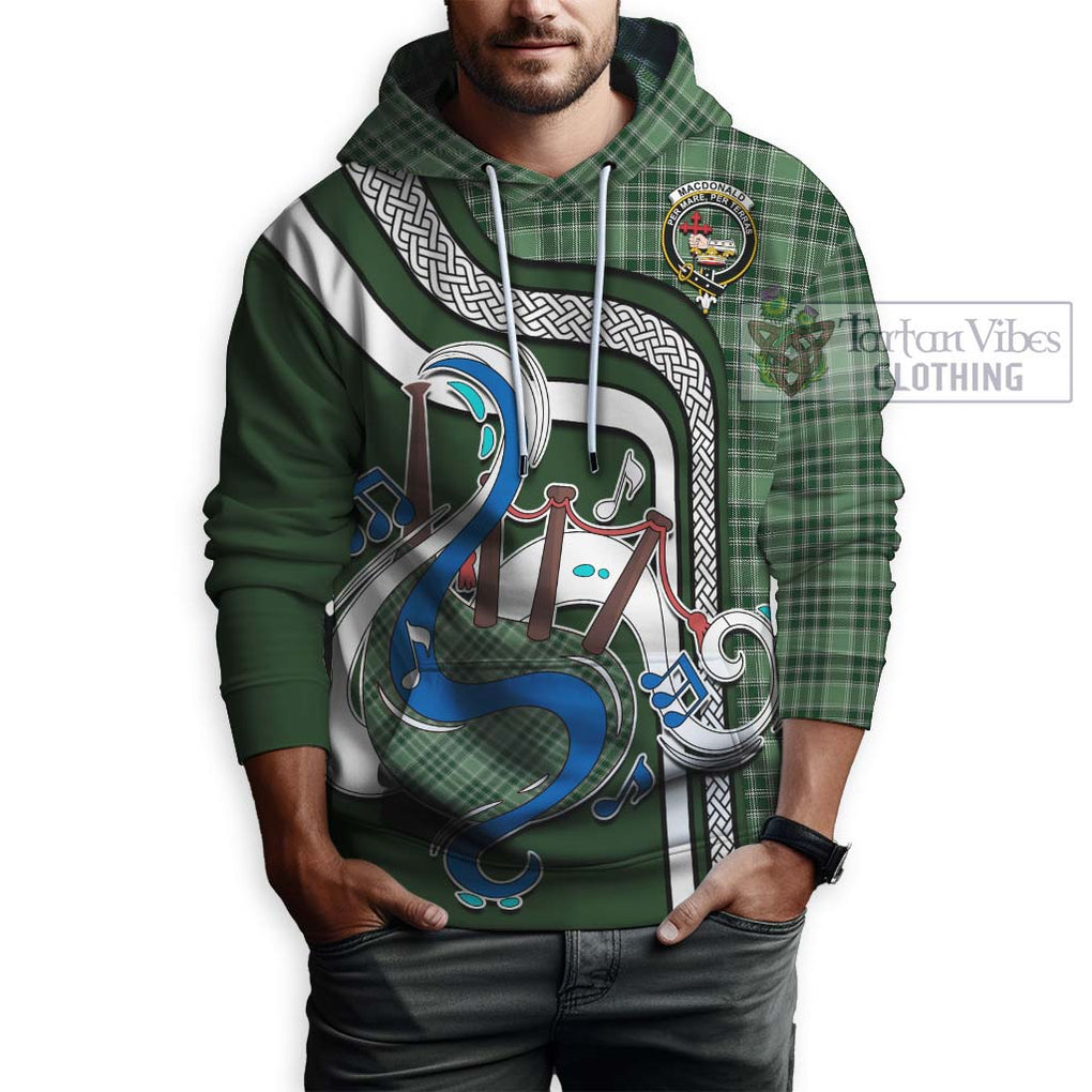 MacDonald Lord of the Isles Hunting Tartan Hoodie with Epic Bagpipe Style Zip Hoodie - Tartanvibesclothing Shop