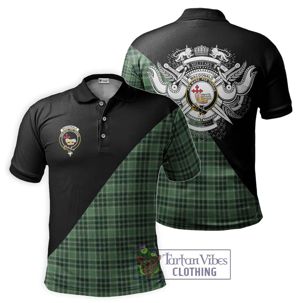 MacDonald Lord of the Isles Hunting Tartan Polo Shirt with Family Crest and Military Logo Style Kid - Tartanvibesclothing Shop