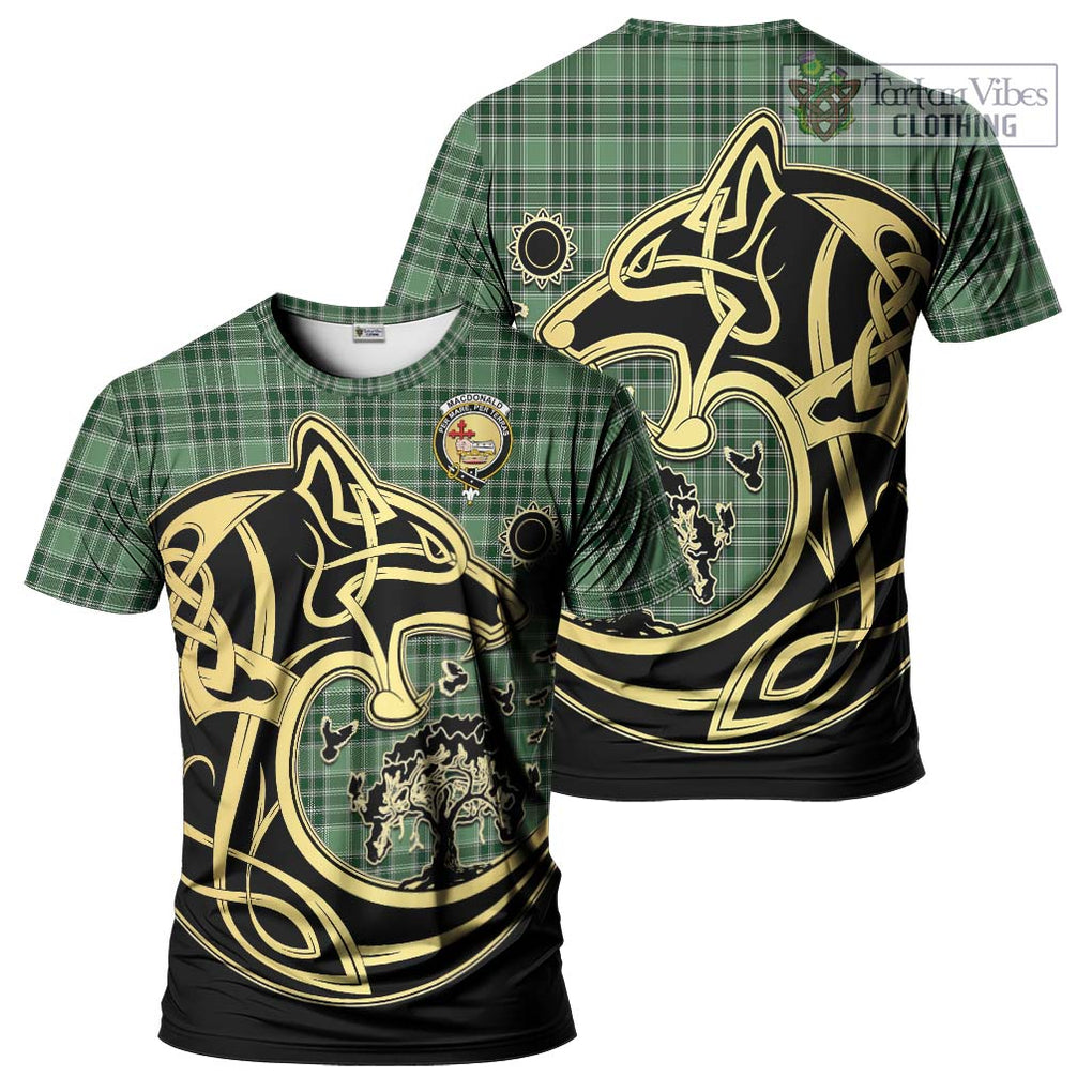 MacDonald Lord of the Isles Hunting Tartan T-Shirt with Family Crest Celtic Wolf Style Kid's Shirt - Tartan Vibes Clothing