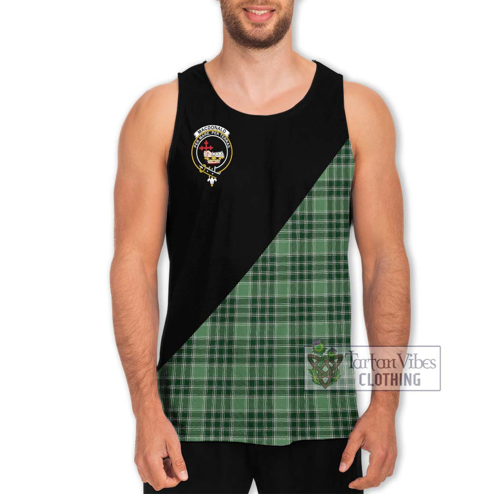 MacDonald Lord of the Isles Hunting Tartan Men's Tank Top with Family Crest and Military Logo Style Men - Tartanvibesclothing Shop