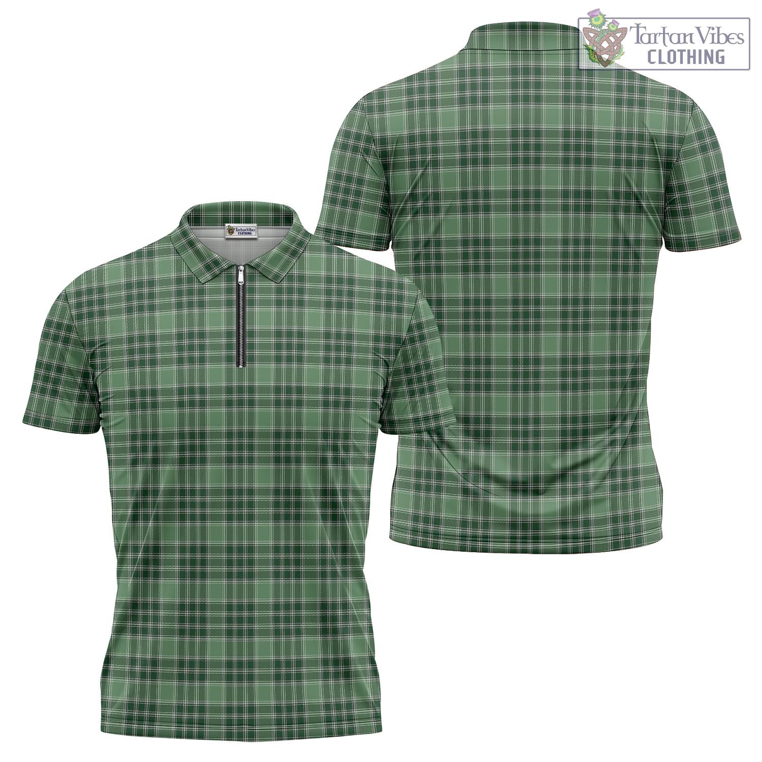 Tartan Vibes Clothing MacDonald Lord of the Isles Hunting Tartan Zipper Polo Shirt