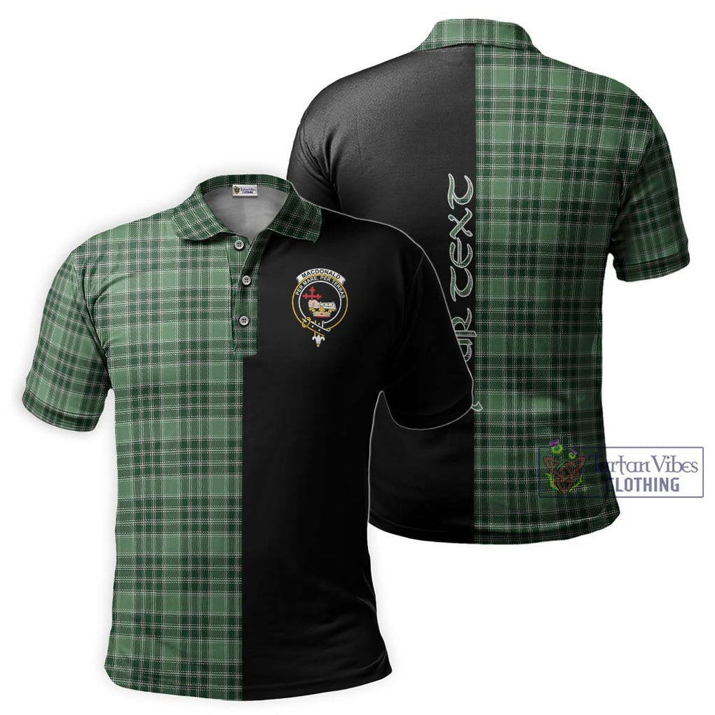 MacDonald Lord of the Isles Hunting Tartan Polo Shirt with Family Crest and Half Of Me Style Kid - Tartanvibesclothing Shop