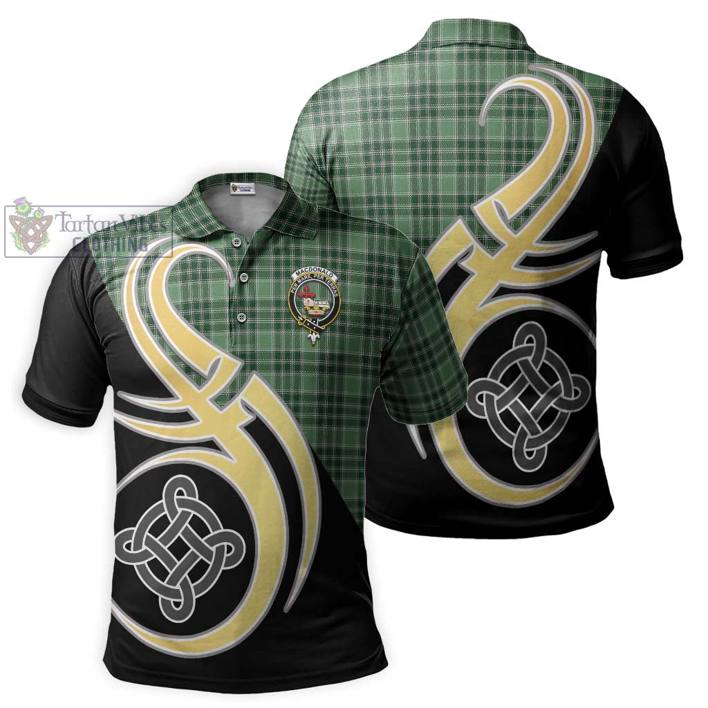 MacDonald Lord of the Isles Hunting Tartan Polo Shirt with Family Crest and Celtic Symbol Style Kid - Tartan Vibes Clothing