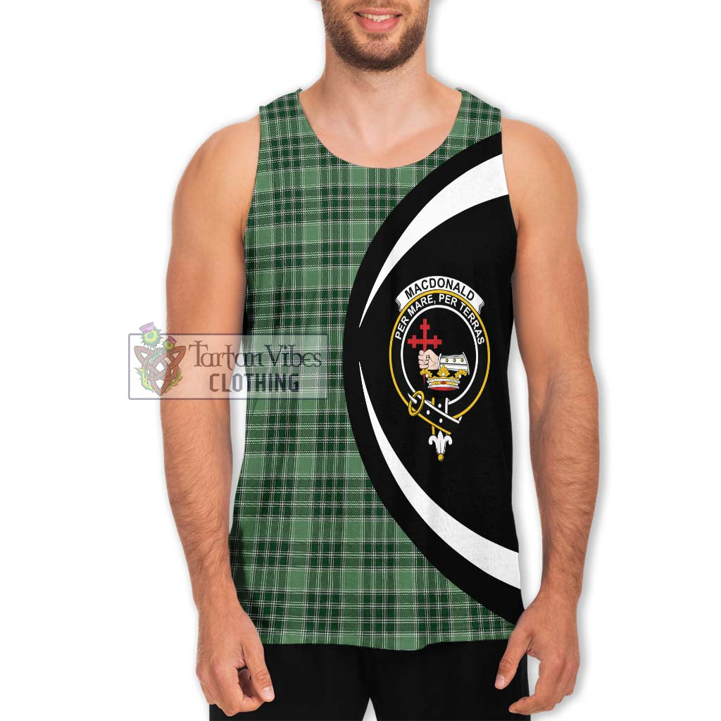 MacDonald Lord of the Isles Hunting Tartan Men's Tank Top with Family Crest Circle Style Men - Tartan Vibes Clothing