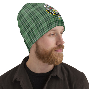 MacDonald Lord of the Isles Hunting Tartan Beanies Hat with Family Crest