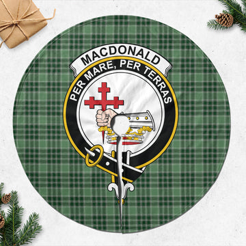 MacDonald Lord of the Isles Hunting Tartan Christmas Tree Skirt with Family Crest