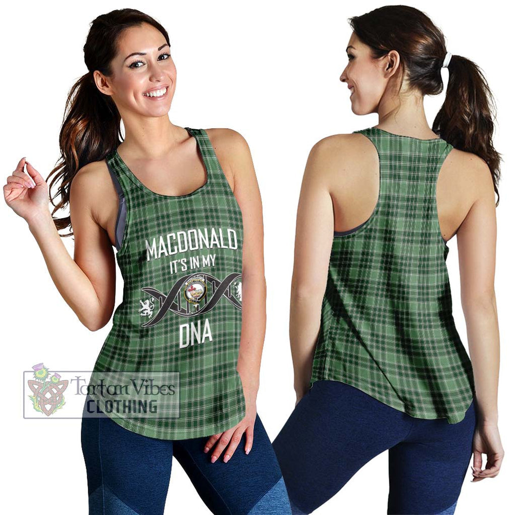 MacDonald Lord of the Isles Hunting Tartan Women's Racerback Tanks with Family Crest DNA In Me Style 4XL - Tartanvibesclothing Shop