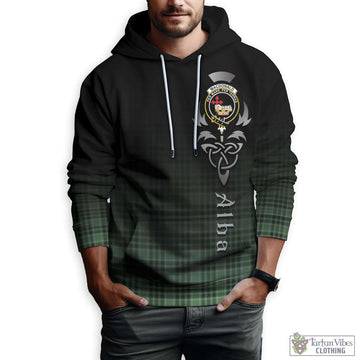 MacDonald Lord of the Isles Hunting Tartan Hoodie Featuring Alba Gu Brath Family Crest Celtic Inspired