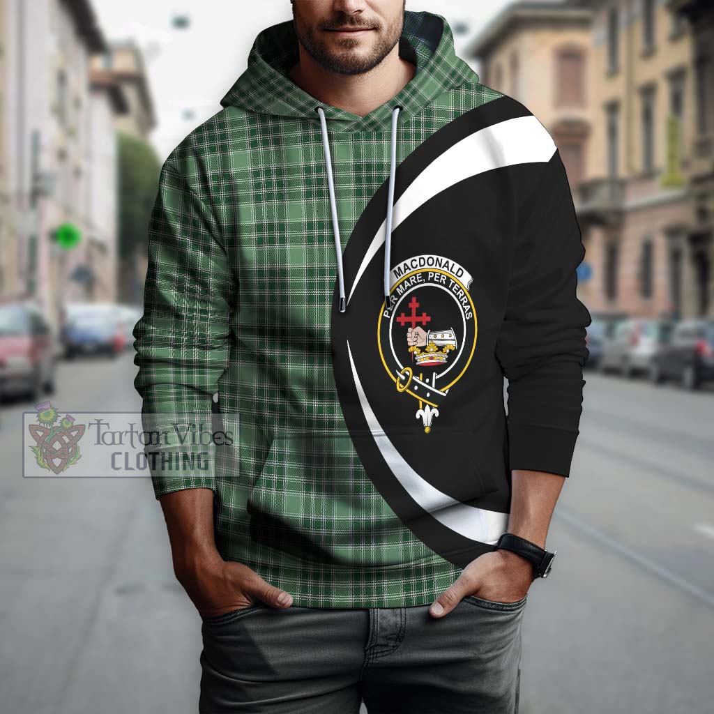 Tartan Vibes Clothing MacDonald Lord of the Isles Hunting Tartan Hoodie with Family Crest Circle Style