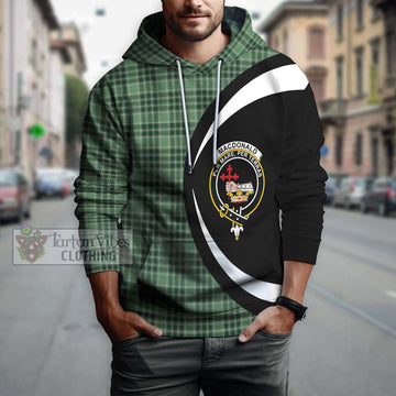 MacDonald Lord of the Isles Hunting Tartan Hoodie with Family Crest Circle Style