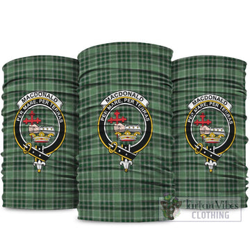 MacDonald Lord of the Isles Hunting Tartan Neck Gaiters, Tartan Bandanas, Tartan Head Band with Family Crest