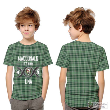 MacDonald Lord of the Isles Hunting Tartan Kid T-Shirt with Family Crest DNA In Me Style