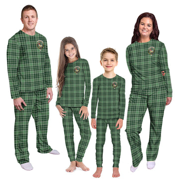 MacDonald Lord of the Isles Hunting Tartan Pajamas Family Set with Family Crest