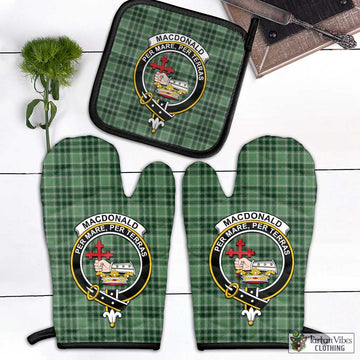 MacDonald Lord of the Isles Hunting Tartan Combo Oven Mitt & Pot-Holder with Family Crest