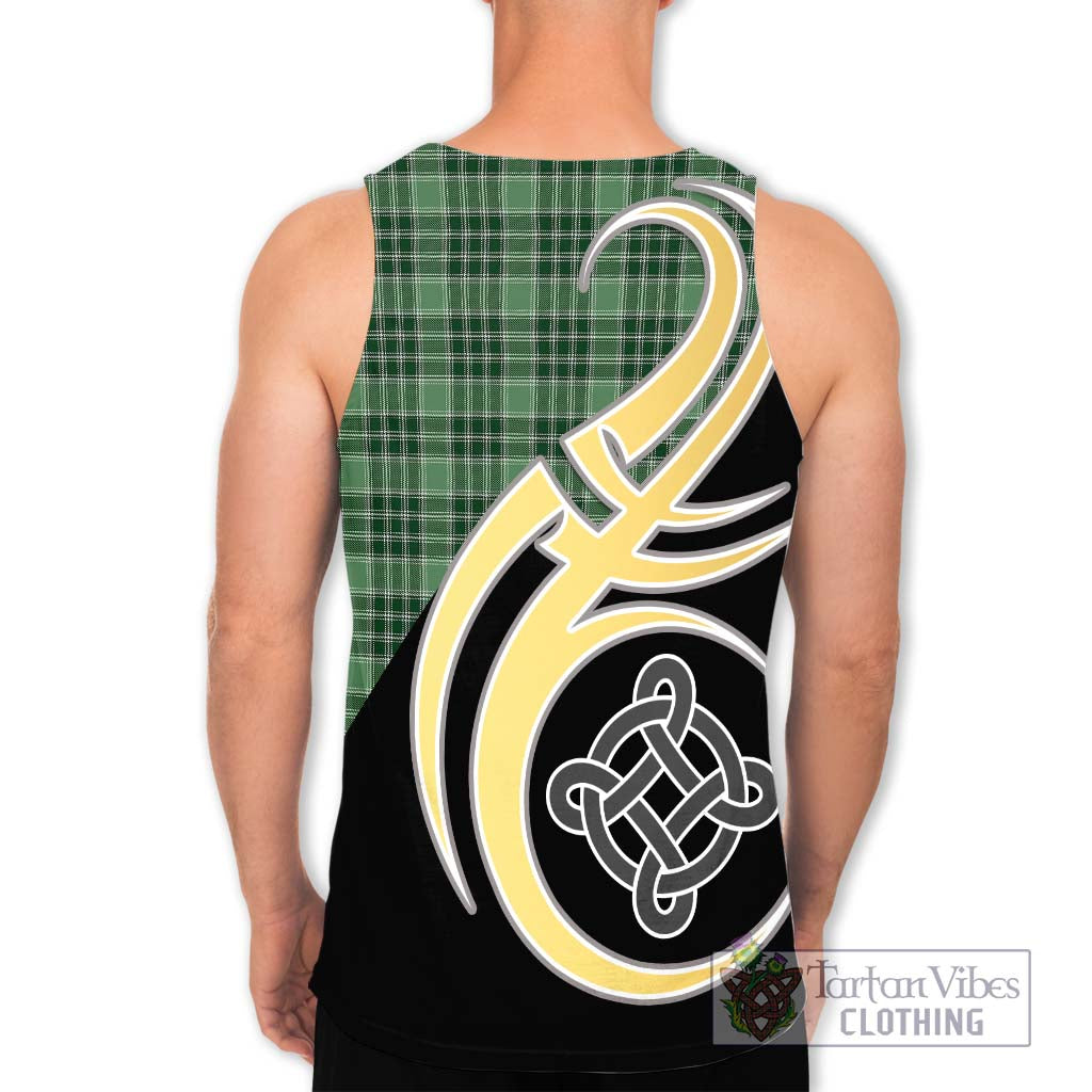 MacDonald Lord of the Isles Hunting Tartan Men's Tank Top with Family Crest and Celtic Symbol Style - Tartan Vibes Clothing