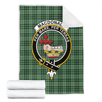 MacDonald Lord of the Isles Hunting Tartan Blanket with Family Crest